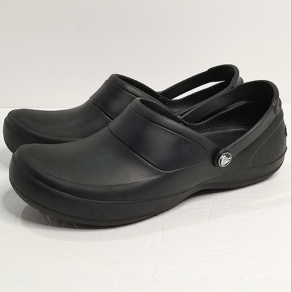 Crocs Women's Black Mercy Non-Slip Work Clog- Closed Toe & Heel- Size 9